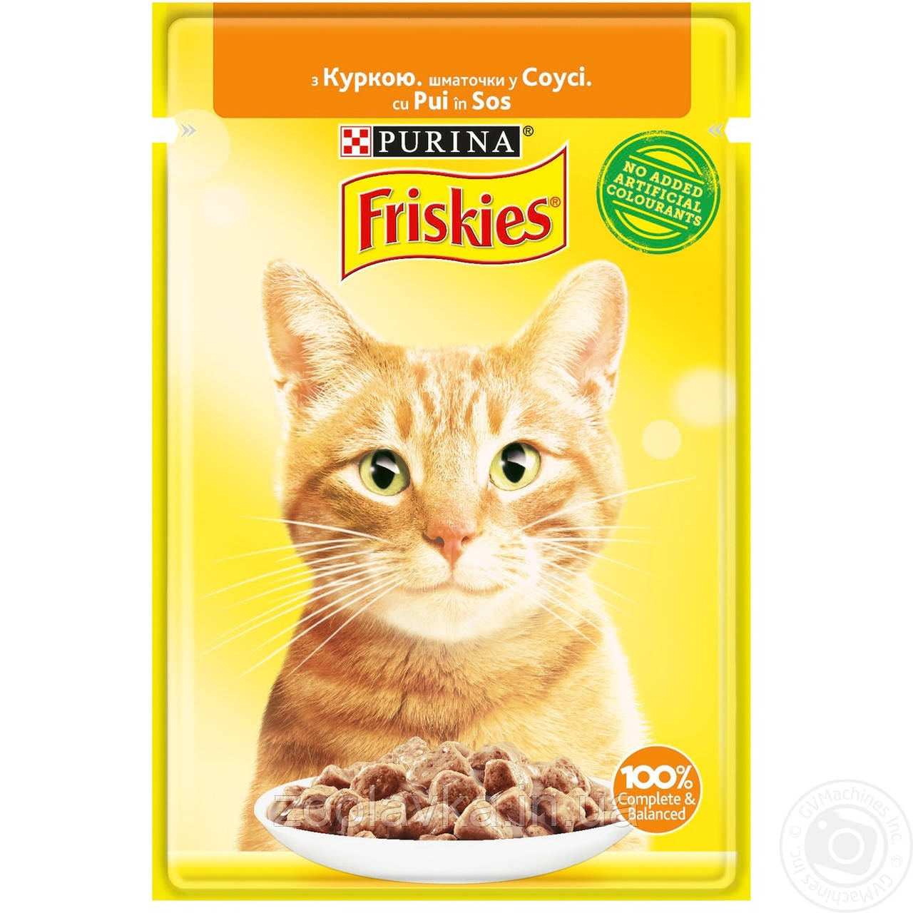 Purina Friskies Консерви для кішок із шматочки в підливі з куркою 85 г, фото 1
