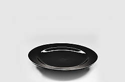 Тарілка кругла чорна 8" плоска (20,3см)
