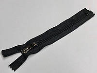 Обувные молнии  усиленная тип 7 20см см цвет черный с бегунком блек никель (волна)
