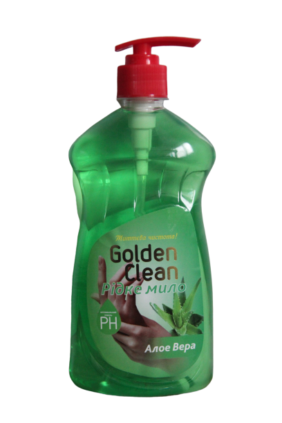 Рідке мило 500 мл алое вера з дозатором Golden Clean