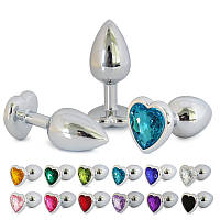 Анальна пробка з формою сердець S 2,8 см метал Масажер простати Анальний плагін