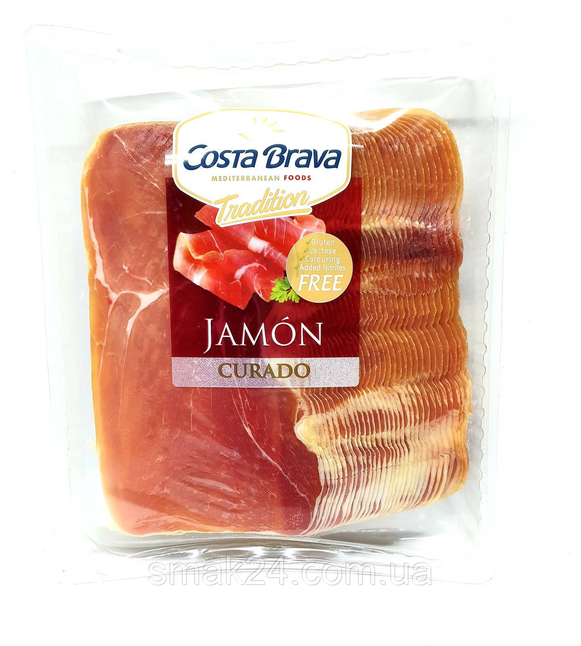 Хамон нарізка Costa Brava, Jamon CURADO без глютену 500г Іспанія