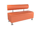 Диван BNB Флеш з ящиком 1200x540x780 помаранчевий. Флай 2218. Для офісу, приймальні, очікування, фото 2