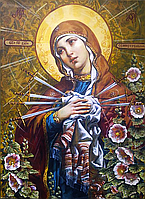 Набор алмазной вышивки (мозаики) "Богородица Семистрельная"