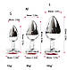 Анальна Пробка Розмір L з ніжкою серцем 4 см метал Масажер простати Анальний плагін/пробка, фото 3