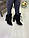 36 р. Ботильоны женские деми черные замшевые на высоком каблуке, демисезонные, из натуральной замши, замша, фото 4