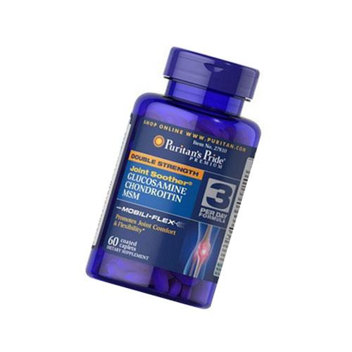 Для суглобів і зв'язок Double Strength Glucosamine Chondroitin with MSM (60 к.) Puritan's Pride