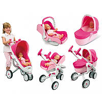 Коляска трансформер для куклы 4 в 1 Maxi Cosi Quinny Smoby 550389 игрушечная детская игровая для детей