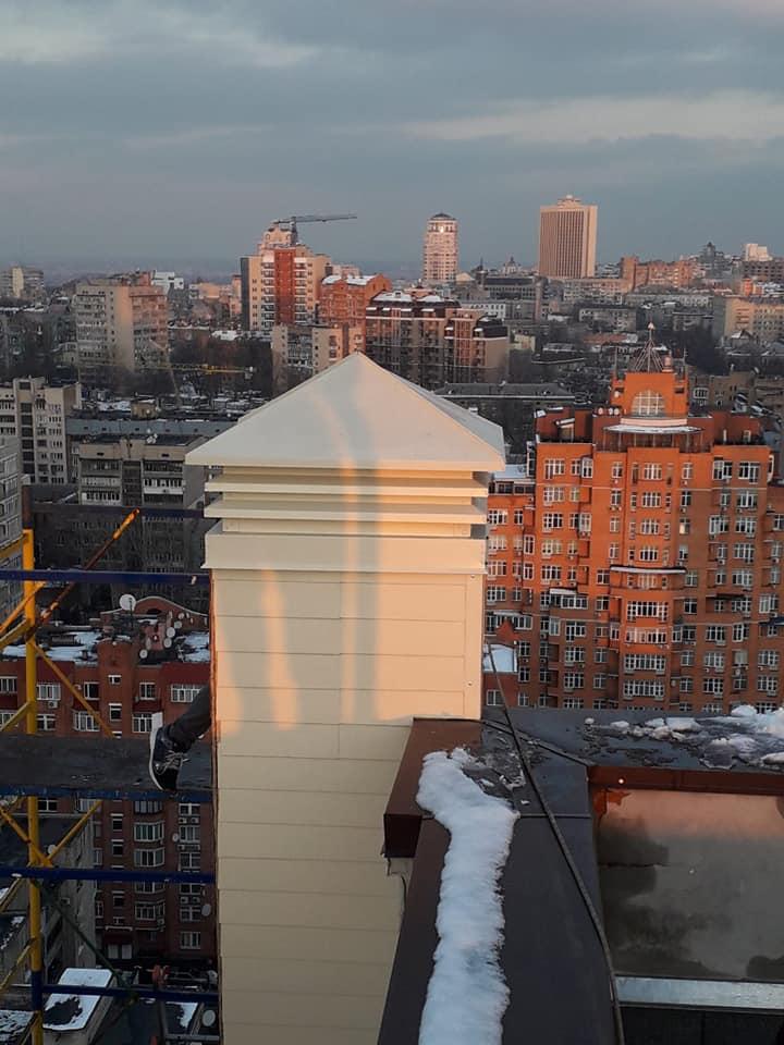 Встановлення парасольок на труби, димарі, вентканали