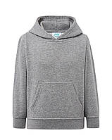 Детское худи JHK KID SWEATSHIRT KANGAROO цвет темно-серый меланж (GM)