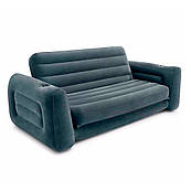 Надувний диван Intex 66552, 203 х 224 х 66 див. Флокированний диван трансформер 2 в 1