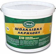 

Шпаклевка акриловая финишная MBA D60 ELF 27кг Эльф Д 60, Белый