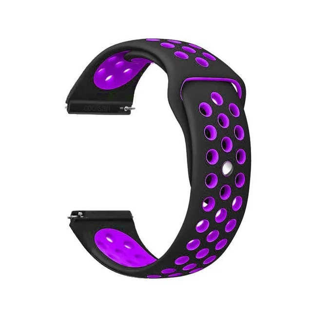 

Универсальные силиконовые ремешки для часов 22 мм Black-Purple