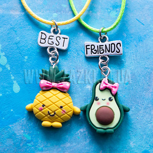 

Кулоны для двоих друзей Best Friends Ананас и Авокадо
