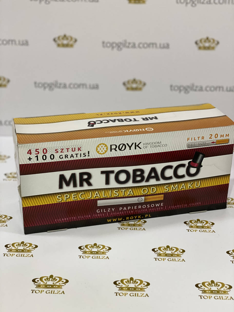 

Ящик гильз для сигарет с фильтром MR TOBACCO 20 блоков по 450+100 шт