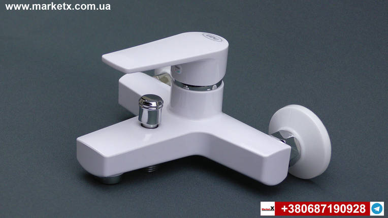 Білий змішувач для ванни пластиковий змішувач для душа фірми UDU, фото 2