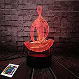 3D світильник з пультом і акумулятором 3D Lamp Йога (LP-3000), фото 9