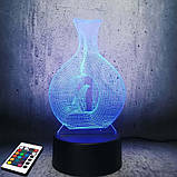 3D-світильник з пультом і акумулятором 3D Lamp Птах (LP-2968), фото 8