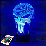 3D світильник з пультом і акумулятором 3D Lamp Картель (LP-2689), фото 7