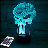 3D світильник з пультом і акумулятором 3D Lamp Картель (LP-2689), фото 8