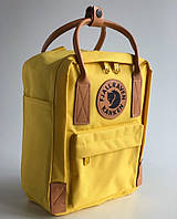 Рюкзак Канкен Fjallraven Kanken No. 2 Yellow 7 литров. Живое фото. Премиум топ