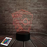 3D світильник з пультом і акумулятором 3D Lamp Флеш рояль (LP-2528), фото 7