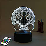 3D світильник з пультом і акумулятором 3D Lamp Емоджі (LP-2504), фото 5