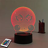 3D світильник з пультом і акумулятором 3D Lamp Емоджі (LP-2504), фото 8