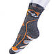 Набір трекінгові шкарпетки 3 пари CoolMax AONIJIE 40-44 Сірий з оранжевим, фото 3