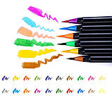 Акварельні маркери для малювання з м'яким пензлем 20 кольорів, дитячий набір для малювання та скетчингу, фото 4