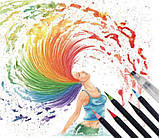 Акварельні маркери для малювання з м'яким пензлем 20 кольорів, дитячий набір для малювання та скетчингу, фото 5