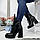 37 р. Ботинки женские деми черные кожаные на высоком каблуке,демисезонные,из натуральной кожи,натуральная кожа, фото 8