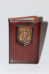 Шкіряна візитниця "Архангел Михаїл"