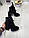 38 р. Ботинки женские деми черные замшевые на высоком каблуке, демисезонные, из натуральной замши, замша, фото 2