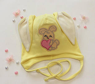 Шапочка трикотажна для дівчинки 3-6 місяців