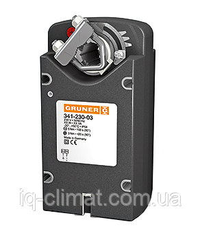341-230D-03 електропривод із пружинним поверненням GRUNER для повітряної заслінки 0,6 м2