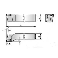Резец проходной упорный изогнутый 20х16х120 ВК8