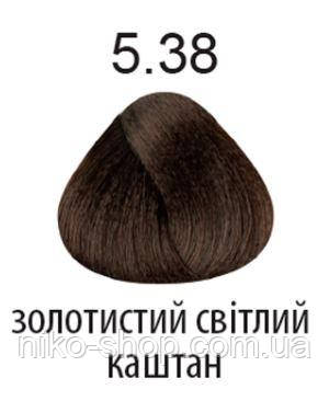 Kaaral 360 Colours.Стійка крем-фарба тон 5.38 каштан золотисто-коричневий 100 мл