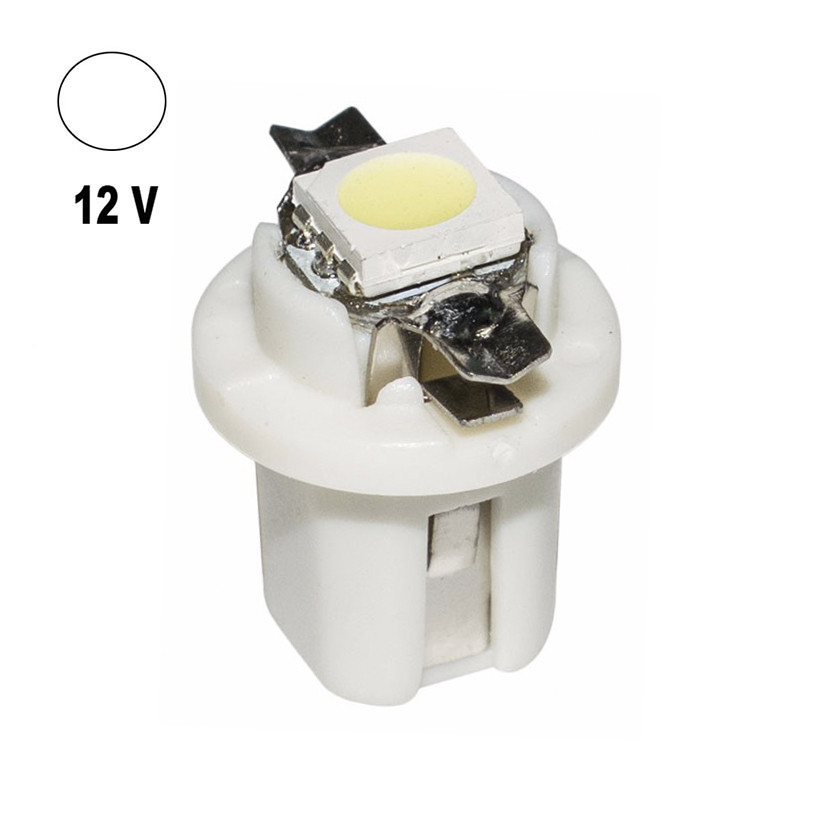 Автолампа Terra T5 B8.5D, макс.діаметр 12 мм, 3528х1smd, біла, 12 В, фото 1