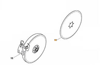 Диск металевий KL810921 Kverneland Оригінал, фото 4