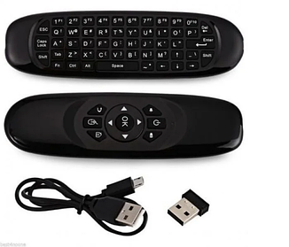 Бездротовий пульт аеромосиш із клавіатурою Air Mouse UTM I8 Black