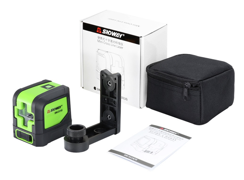 Лазерний нівелір SNDWAY SW-311G 30м ГАРАНТІЯ 1 РІК+КРОНШТЕЙН ТА МІШЕНЬ У ПОДАРУНОК, фото 1