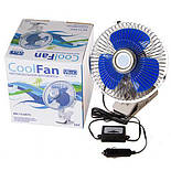 Авто Вентилятор 12 Вольт Диаметр - 15,2 см (угол поворота 120 градусов на клипсе), фото 2