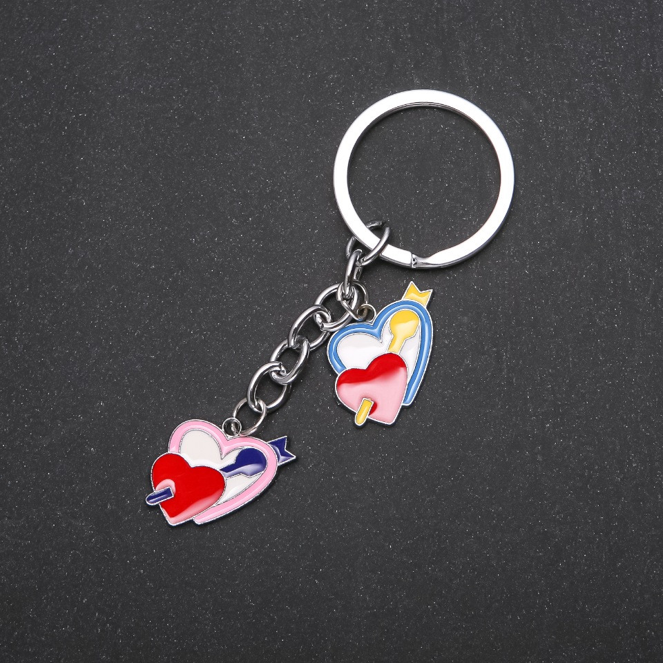 Брелок Серця колір металу "срібло", фото 1