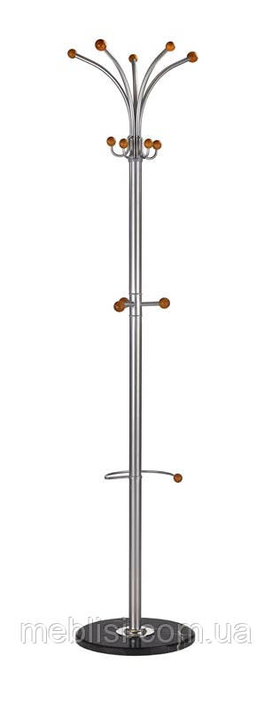 Вішалка W46 сталь/натуральний камінь/масив дерева (Halmar)