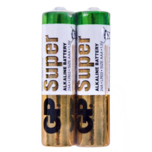 Батарейка GP SUPER ALKALINE 1.5V 24A-S2 лужна, LR03, AAA (4891199006494), фото 1