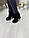 35 р. Ботинки женские деми черные замшевые на высоком каблуке, демисезонные, из натуральной замши, замша, фото 4