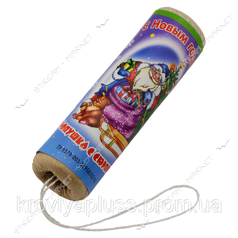 Новогодняя хлопушка С сюрпризом (длина 9см, d=2, 7см), фото 2
