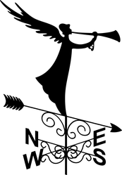 Флюгер кований Fibona "Янгол" 70х70х100 см+ компас