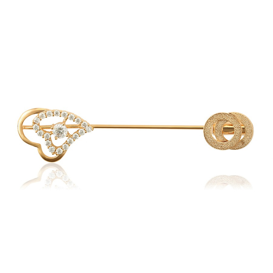 Брошка Стріла Амура Розмір 62 * 15 мм ХР Gold filled 18k